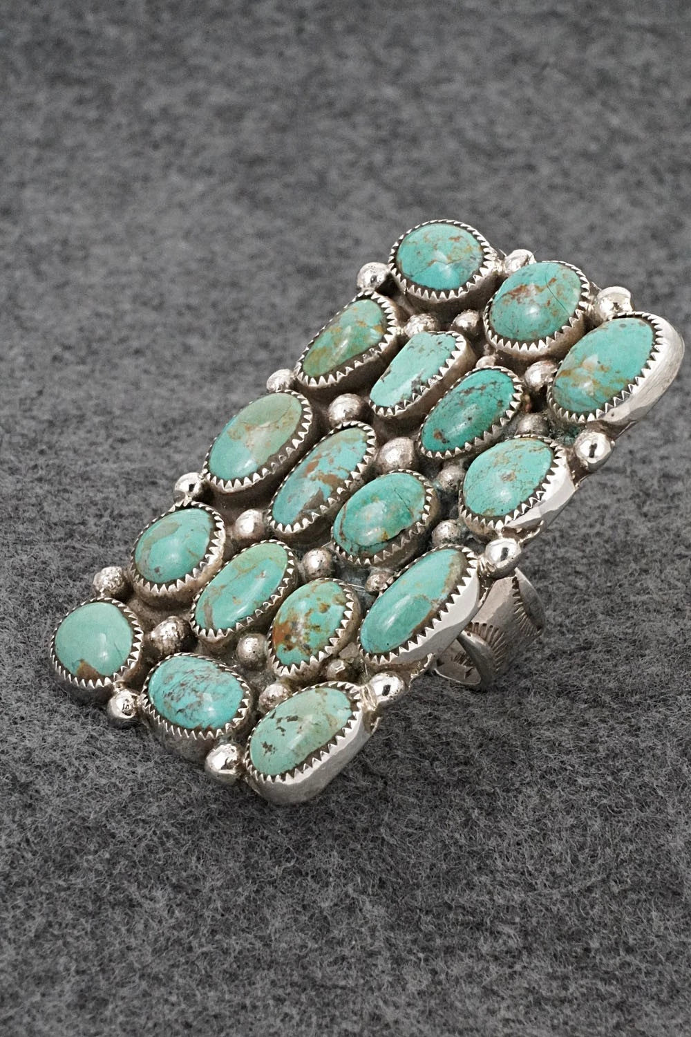 Turquoise & Sterling Silver Ring - Priscilla Reeder - Size 10