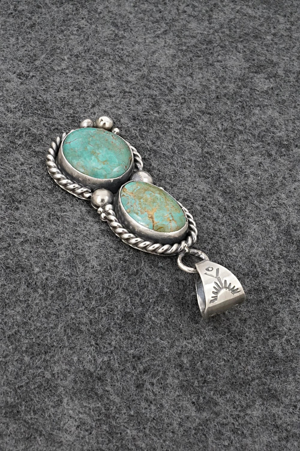 Turquoise & Sterling Silver Pendant - Antwone Brown