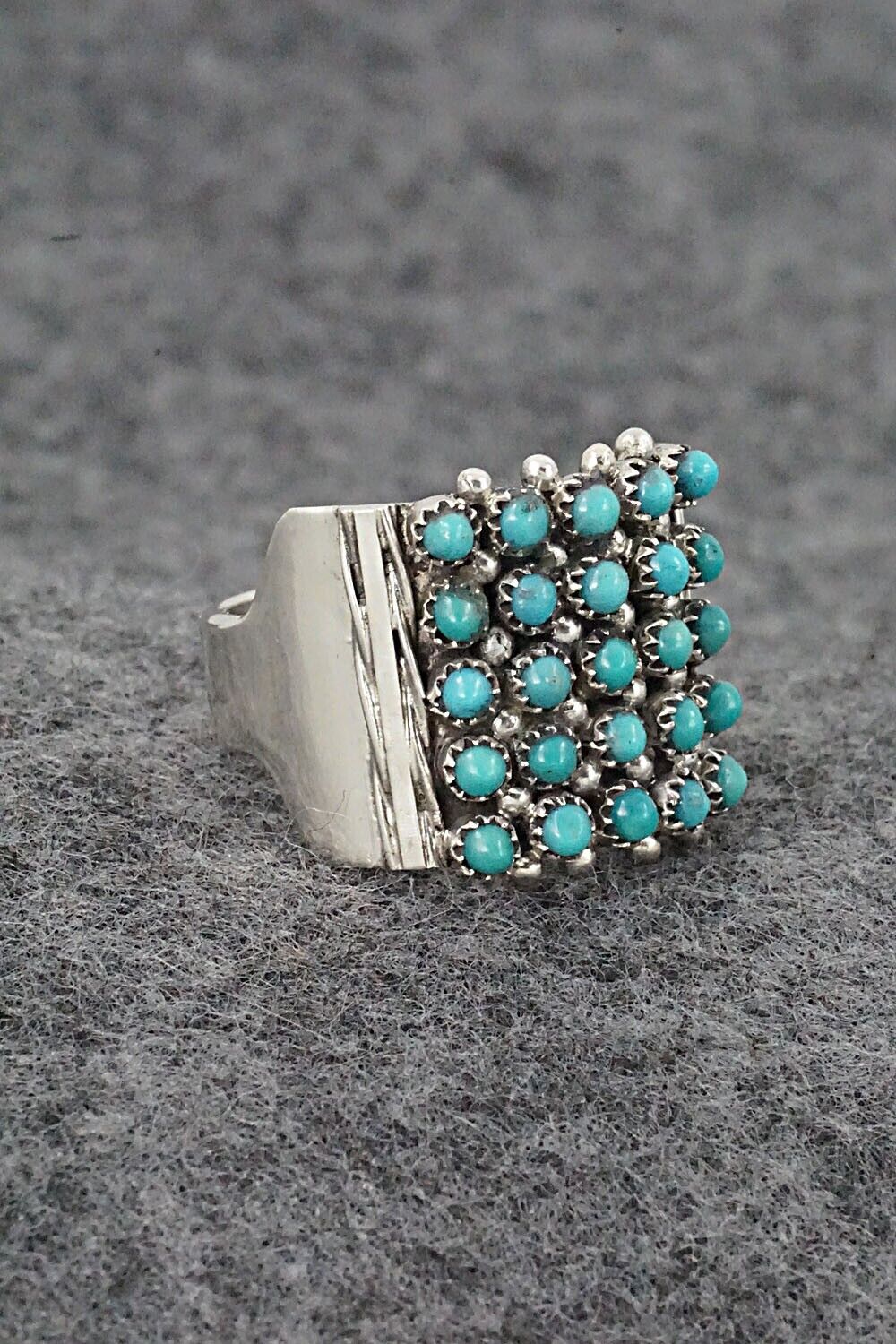 Turquoise & Sterling Silver Ring - Stephen Haloo - Size 8