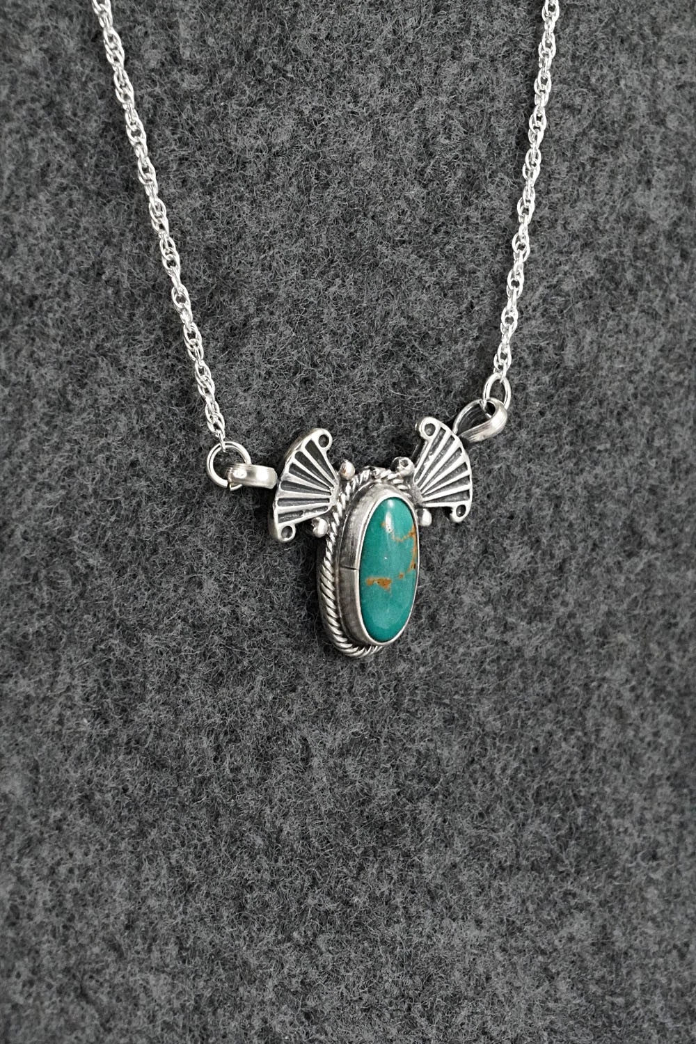 Turquoise & Sterling Silver Necklace - Verley Betone