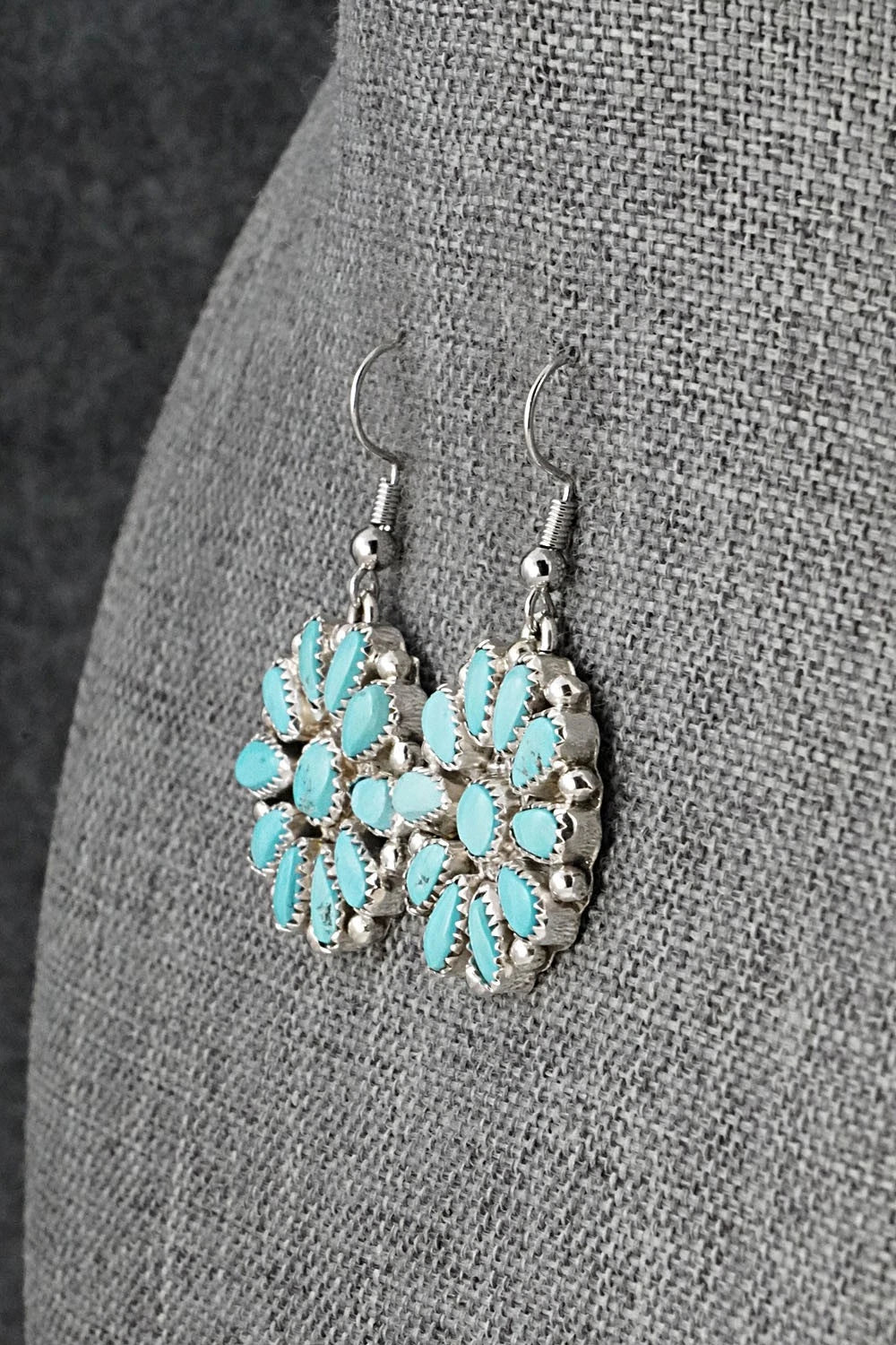 Turquoise & Sterling Silver Earrings - Justina Wilson