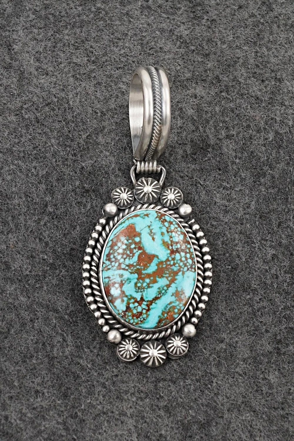 Turquoise & Sterling Silver Pendant - Michael Calladitto