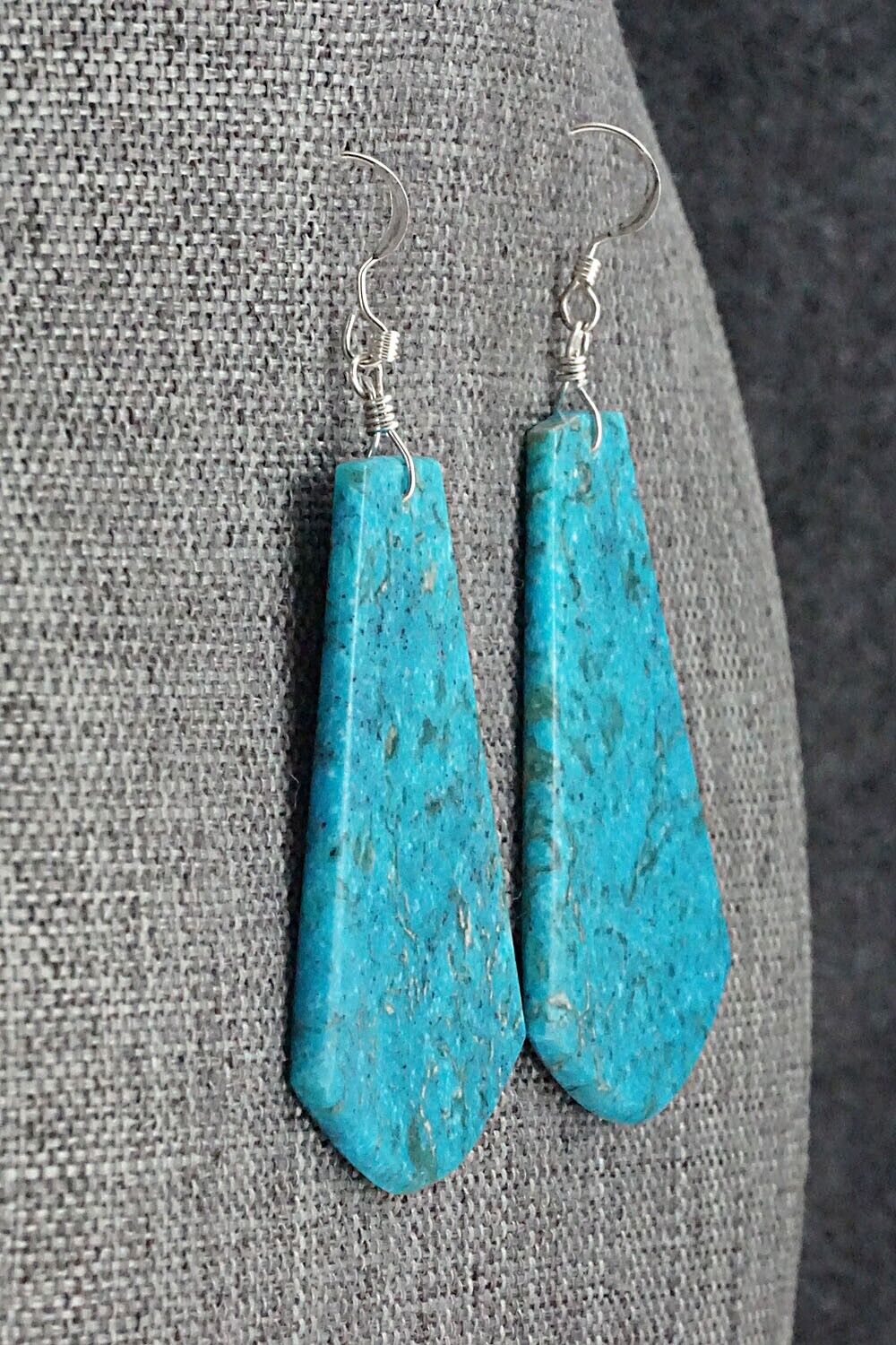 Turquoise & Sterling Silver Earrings - Lupe Lovato