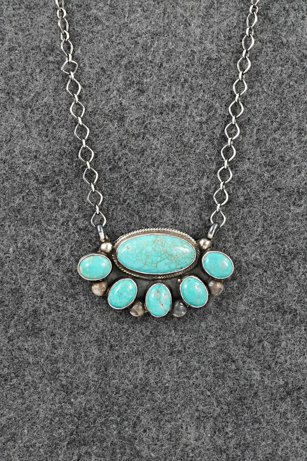Turquoise & Sterling Silver Necklace - Kathleen Livingston