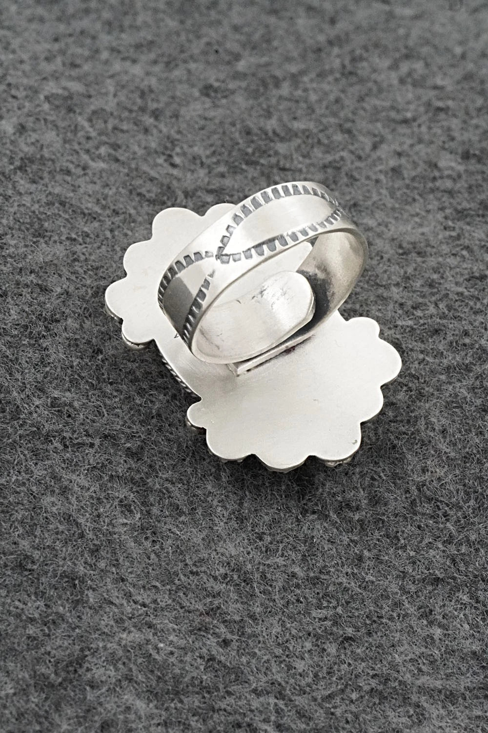 Turquoise & Sterling Silver Ring - Cordell Platero - Size Adjustable