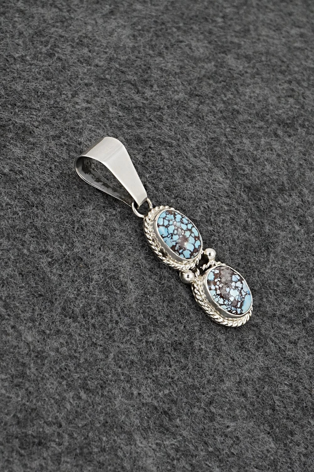 Turquoise & Sterling Silver Pendant - Eugene Gruber