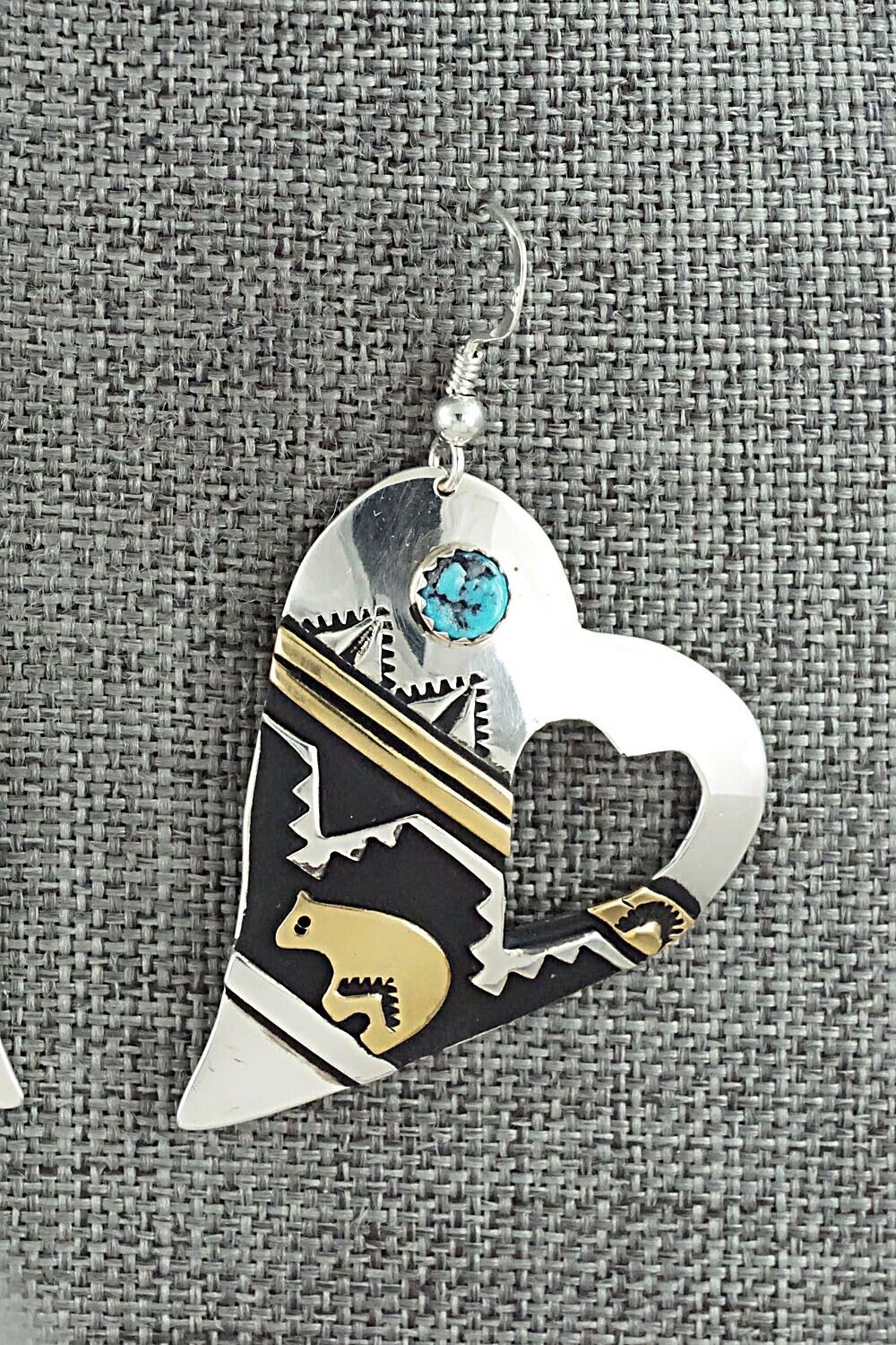 Turquoise & Sterling Silver Earrings - Rosita Singer