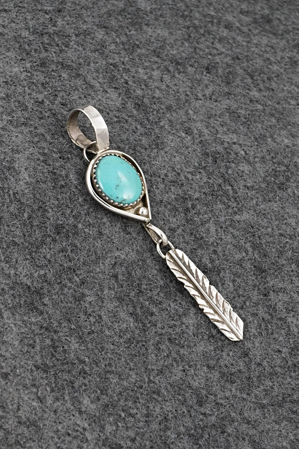 Turquoise & Sterling Silver Pendant - Priscilla Reeder