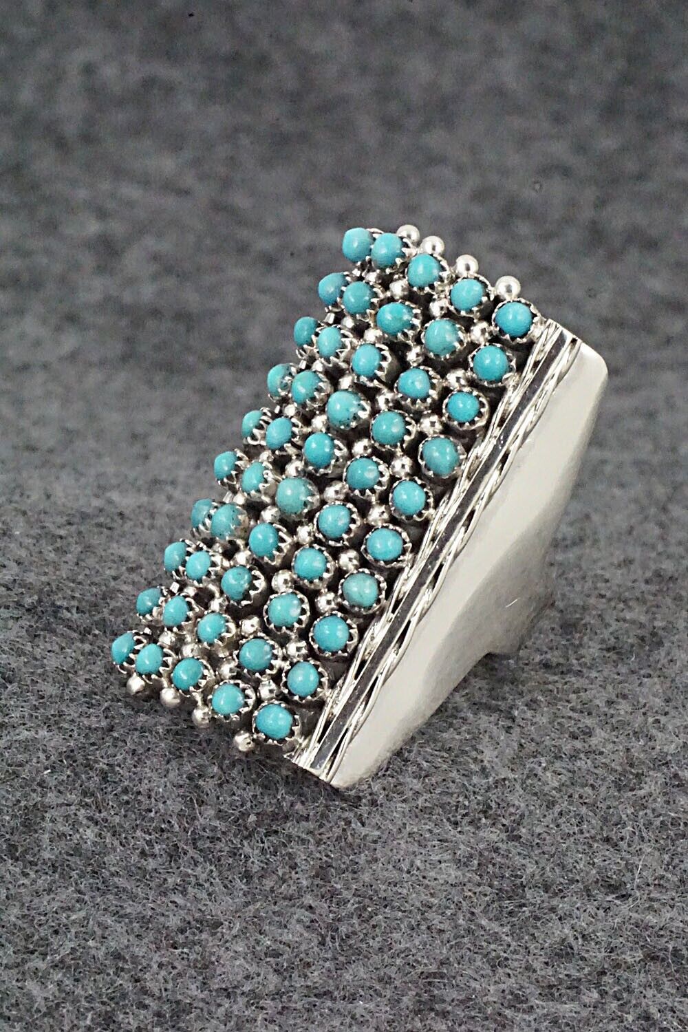 Turquoise & Sterling Silver Ring - Stephen Haloo - Size 9