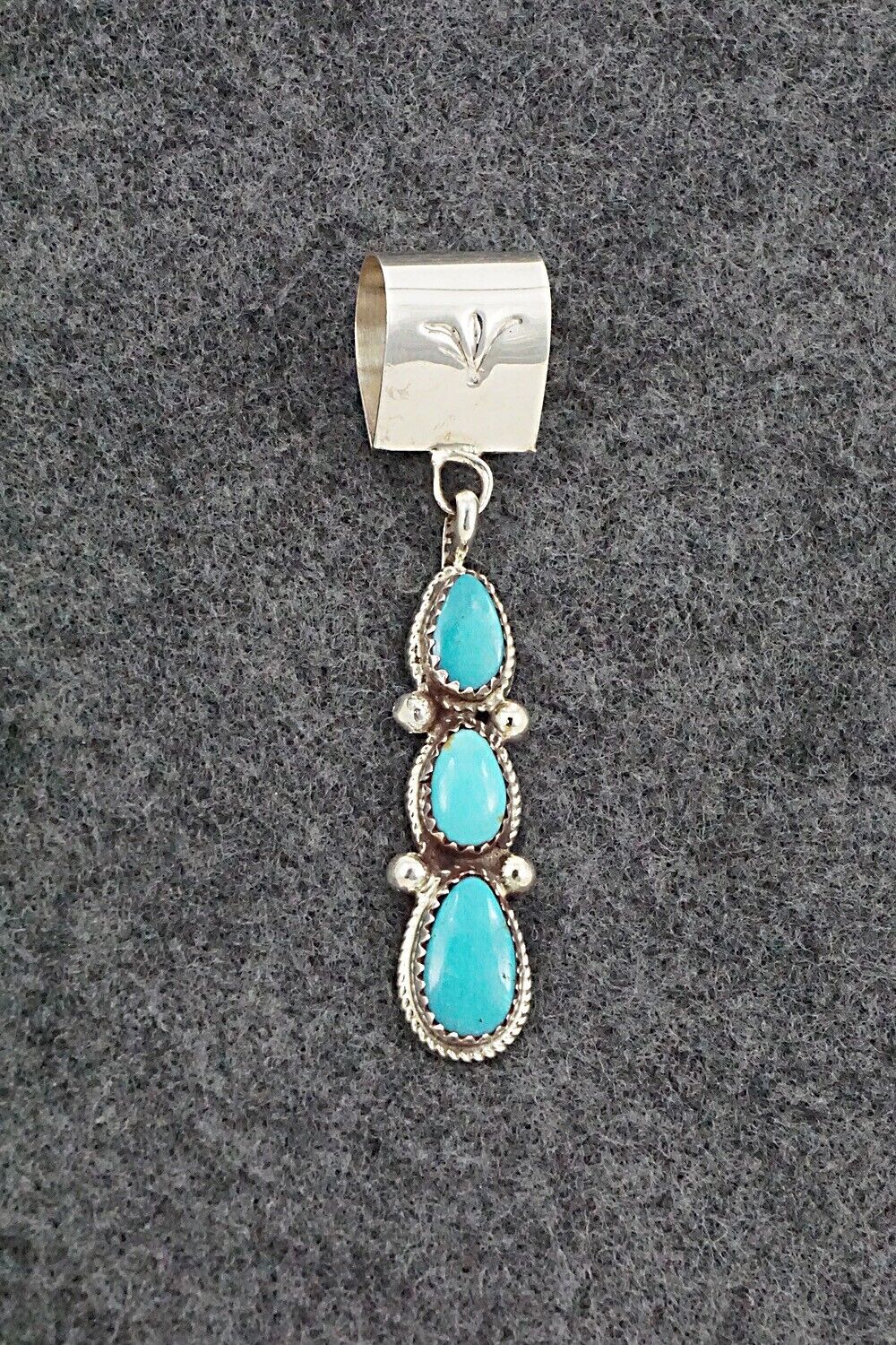 Turquoise & Sterling Silver Pendant - Ernest Hawthorne