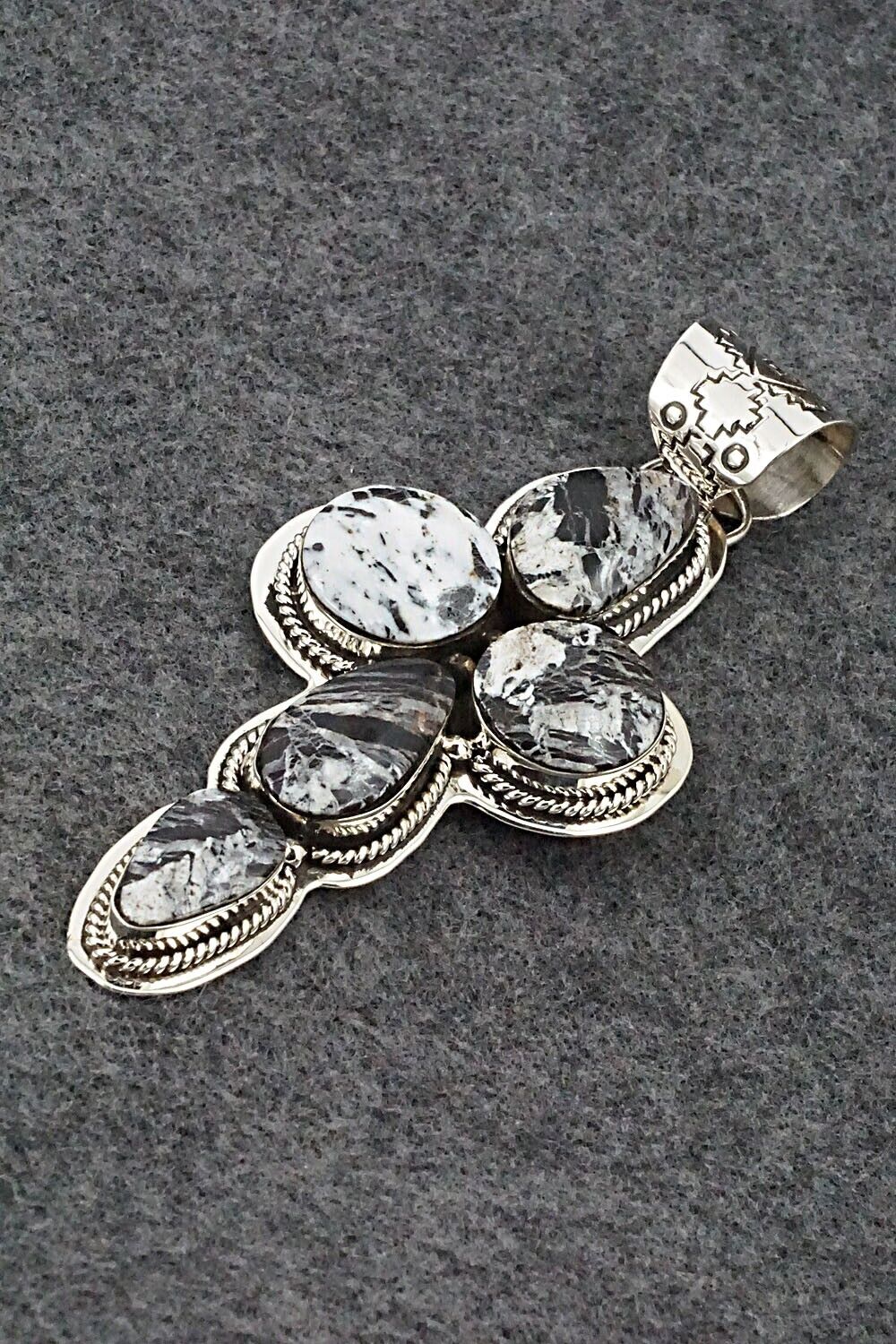 White Buffalo & Sterling Silver Pendant - Maria Bahe