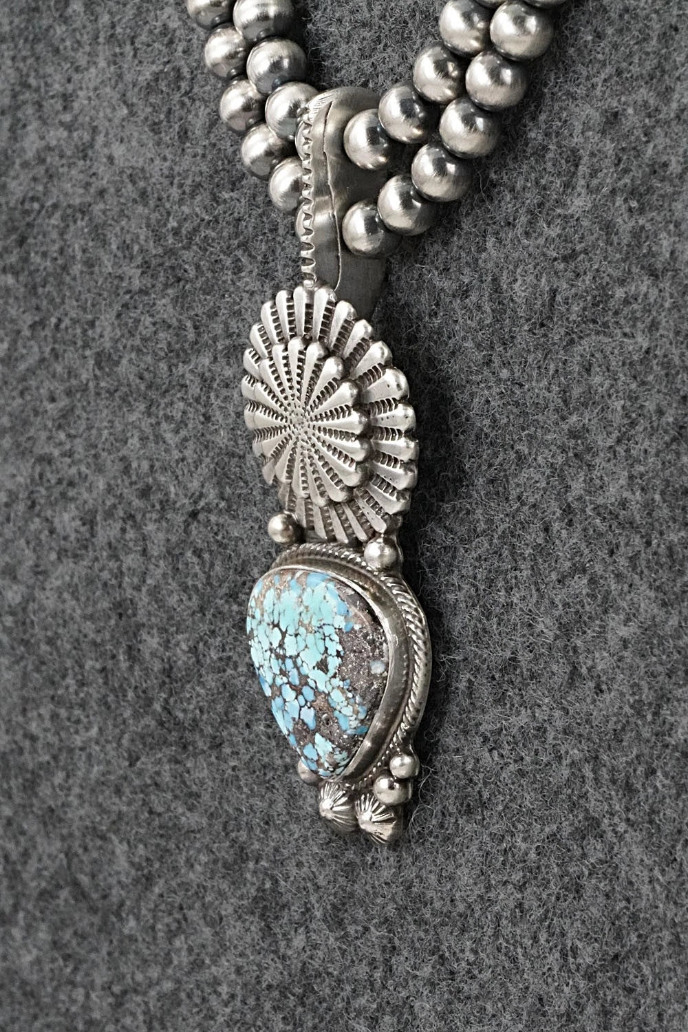 Turquoise & Sterling Silver Necklace - Tom Lewis