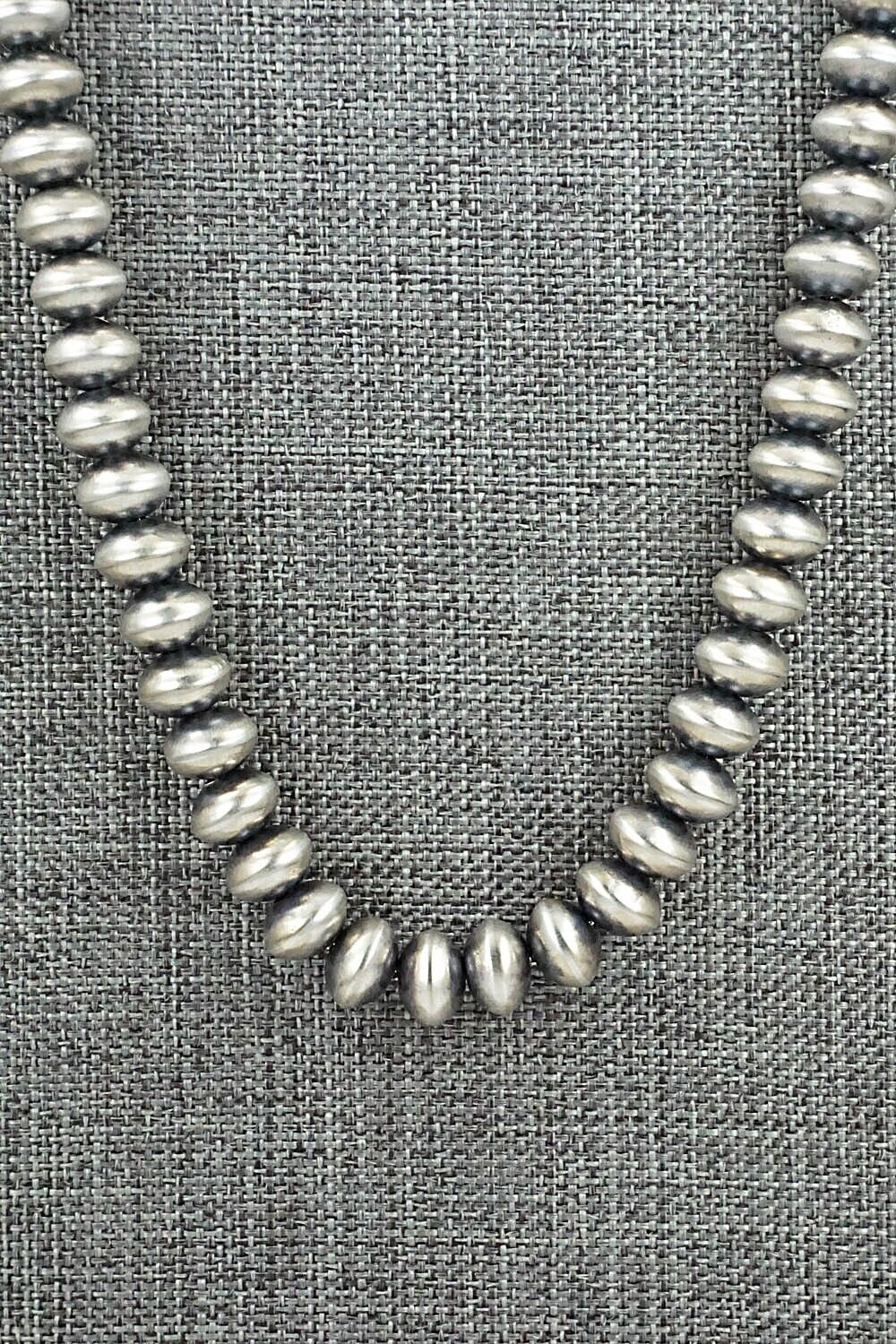 Sterling Silver Navajo Pearl Necklace 30" - Bryannen Halwood