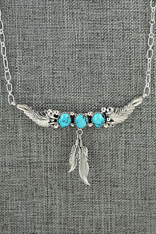 Turquoise & Sterling Silver Necklace - Sadie Jim