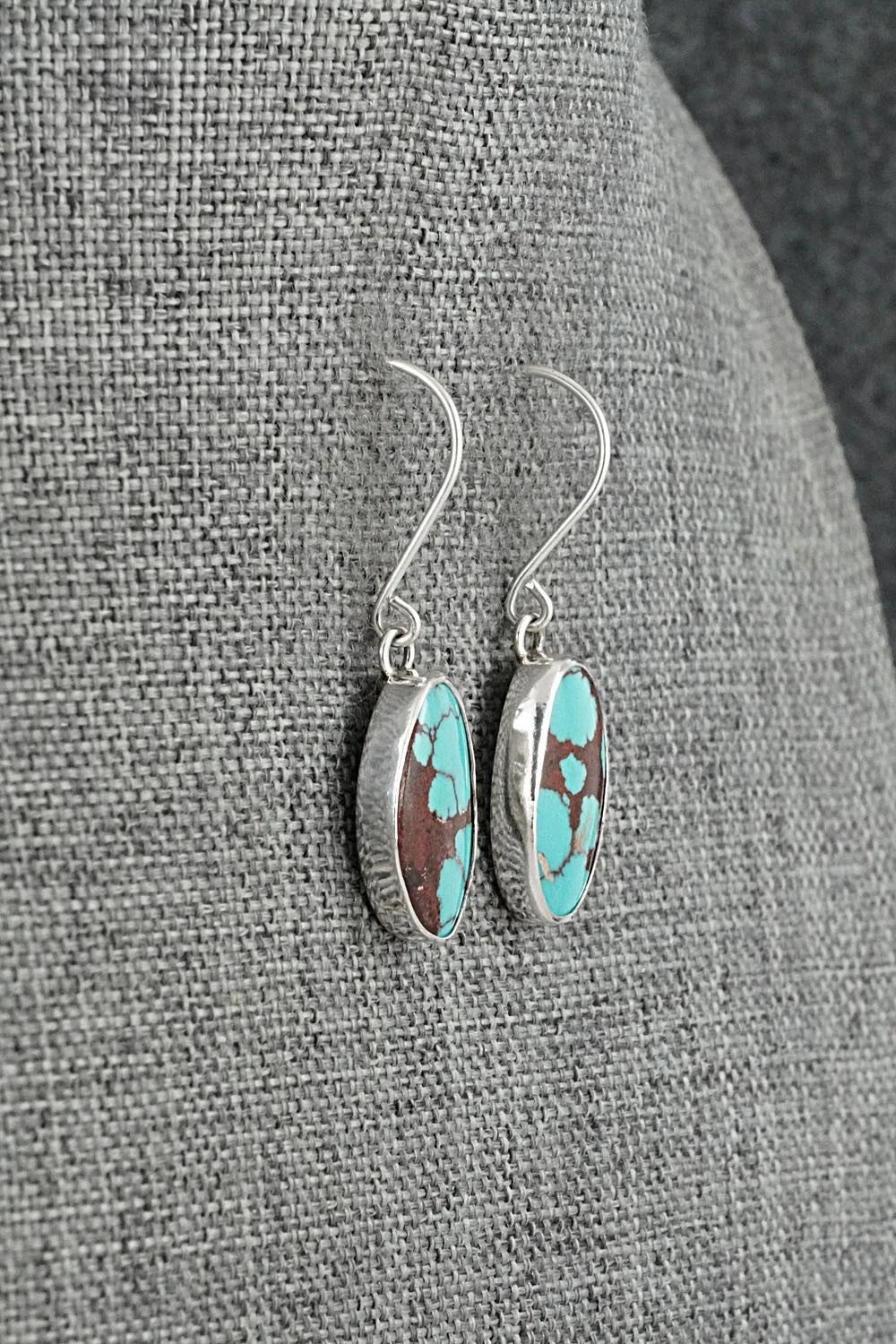 Turquoise & Sterling Silver Earrings - Eugene Gruber