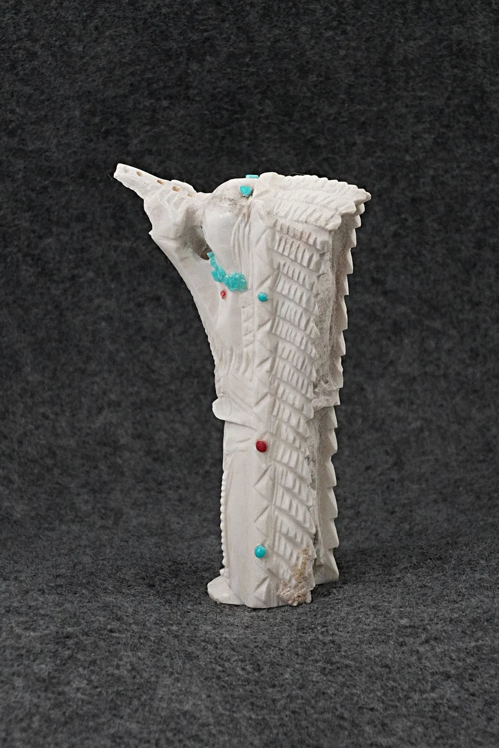 Chief Zuni Fetish Carving - Marlon Lowsayate