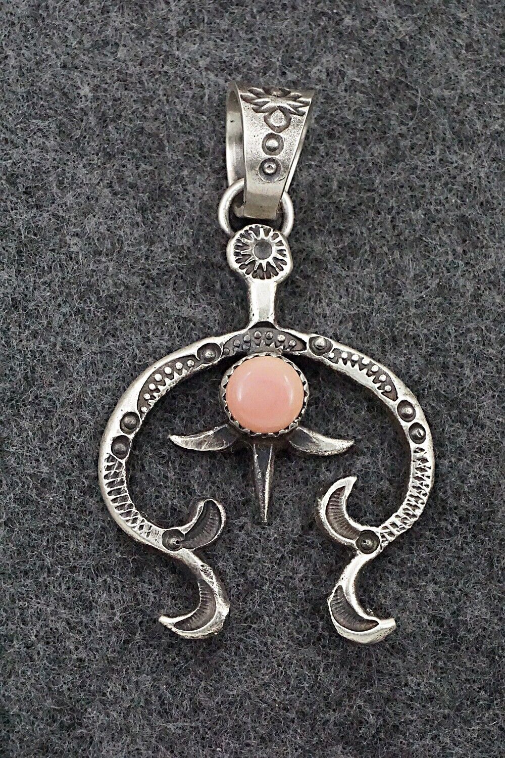 Pink Conch Shell & Sterling Silver Pendant - Kevin Billah