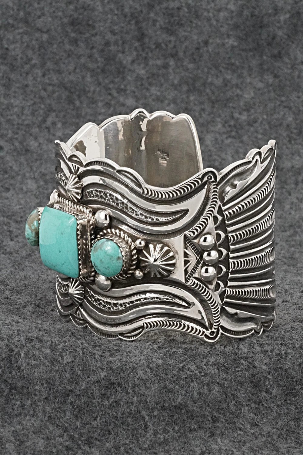 Turquoise & Sterling Silver Bracelet - Roland Dixson