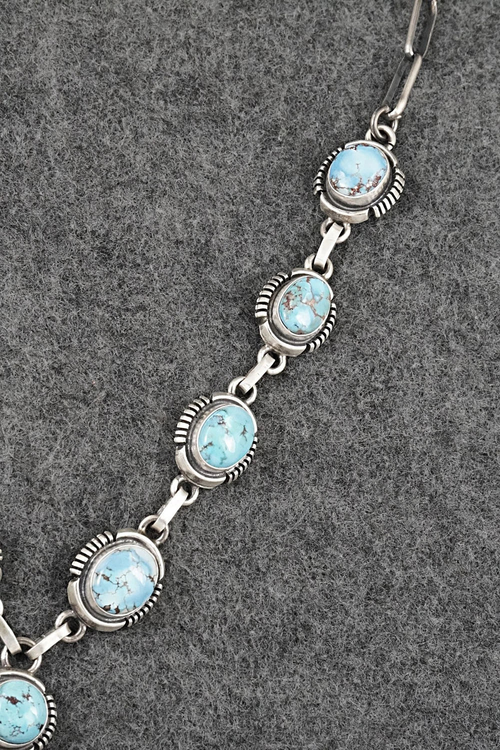 Turquoise & Sterling Silver Necklace and Earrings Set - Mark Yazzie