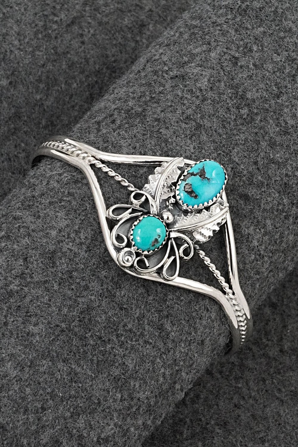 Turquoise & Sterling Silver Bracelet - Harry B. Yazzie