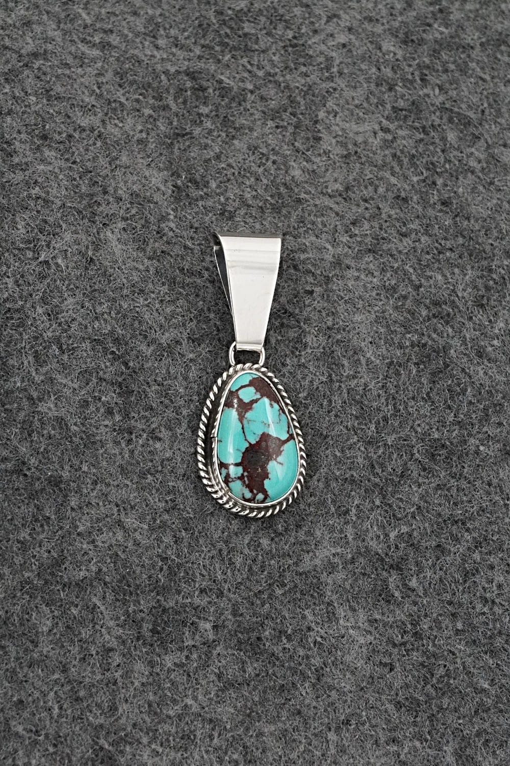 Turquoise & Sterling Silver Pendant - Eugene Gruber