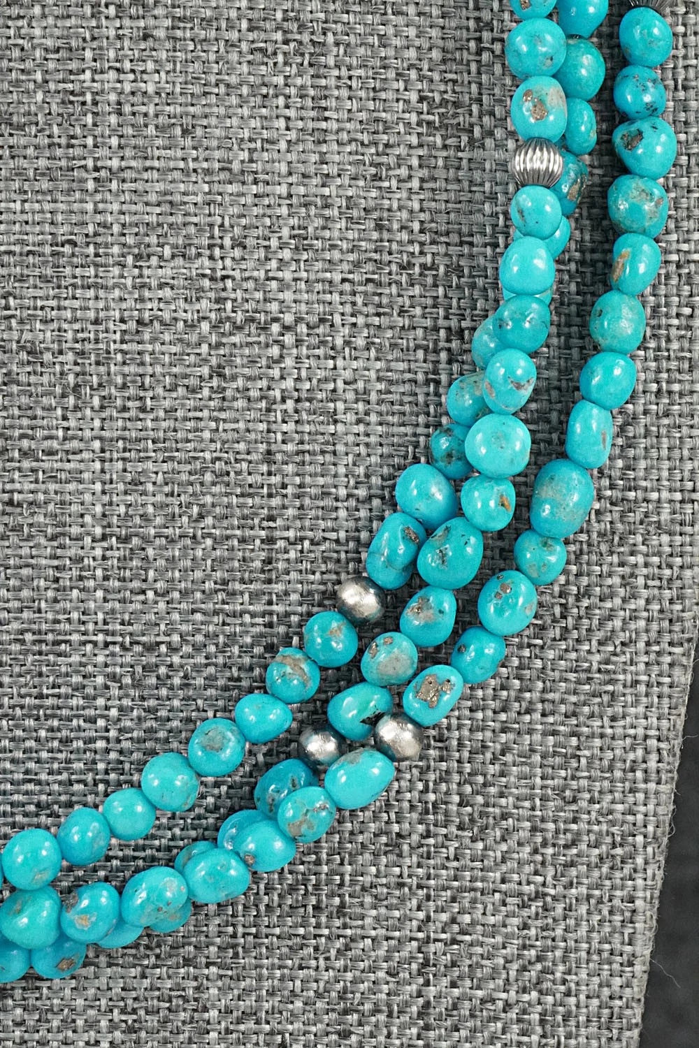 Turquoise & Sterling Silver Necklace - Theresa Skeets
