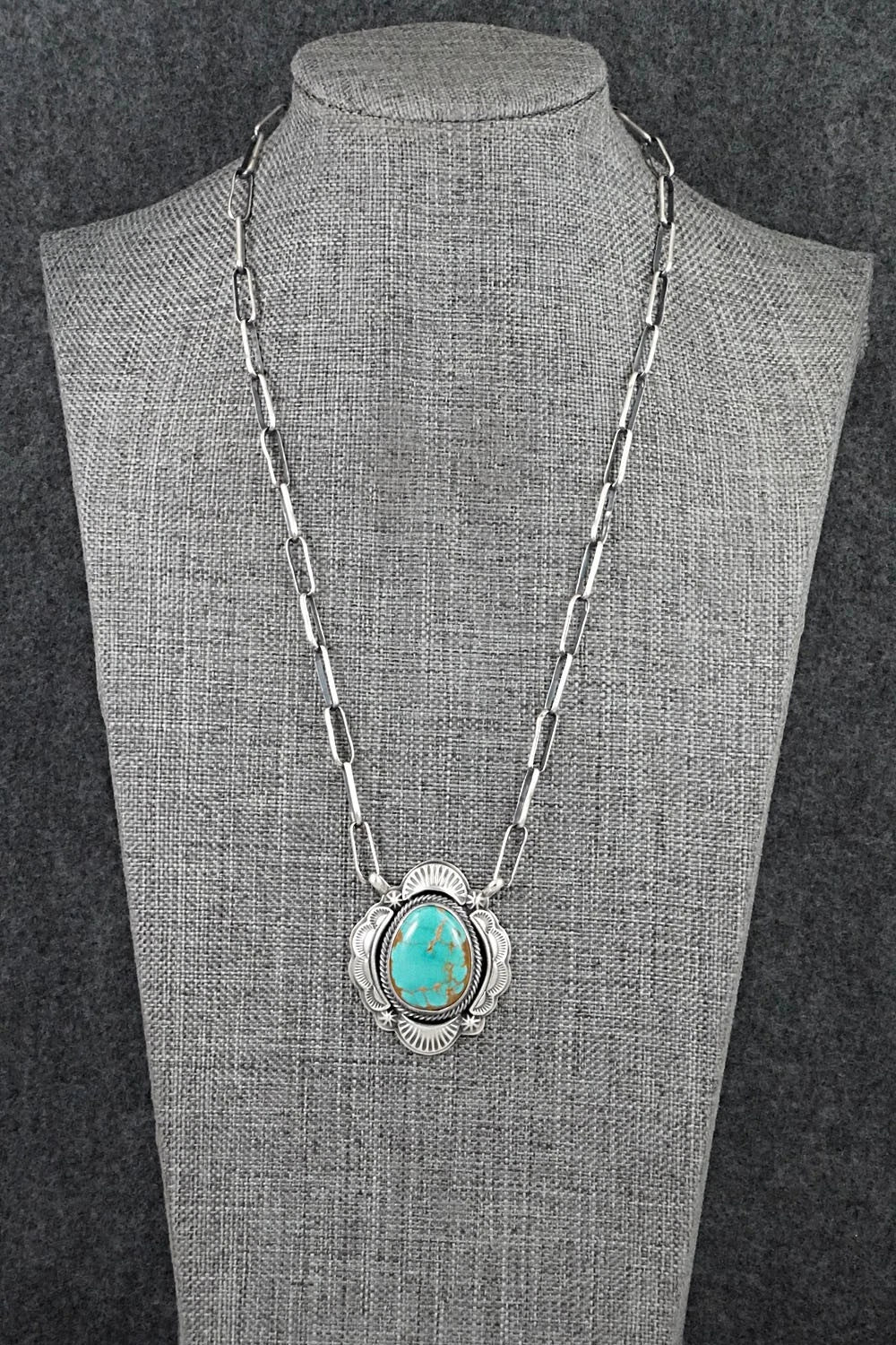 Turquoise & Sterling Silver Necklace - Randy Boyd