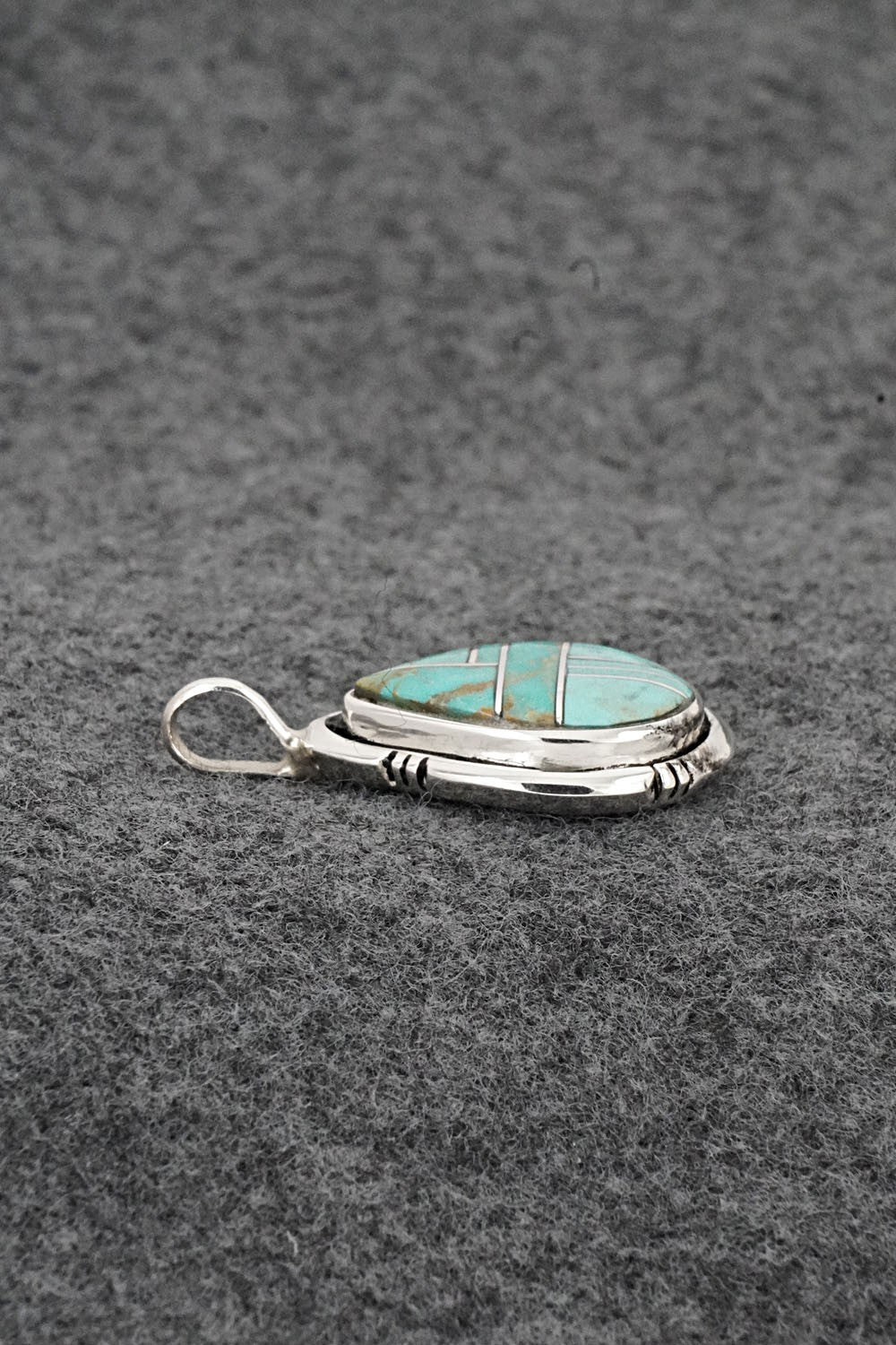 Turquoise & Sterling Silver Pendant - Joseph Martinez
