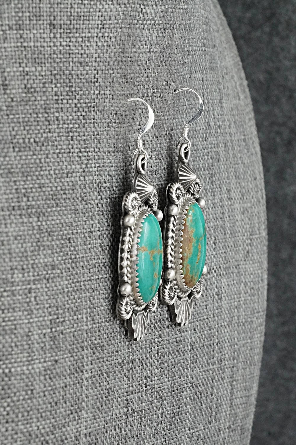 Turquoise & Sterling Silver Earrings - Michael Calladitto