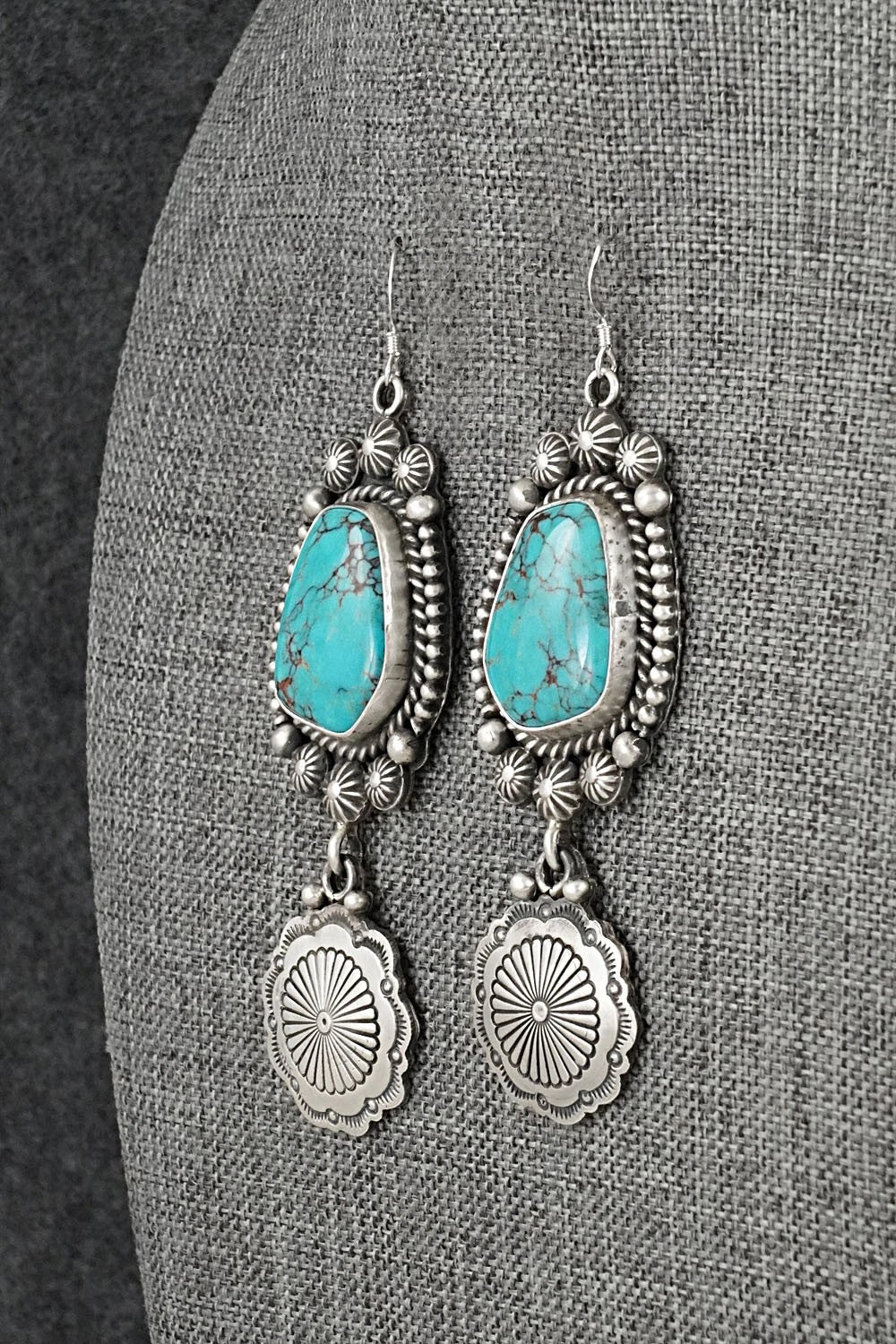 Turquoise & Sterling Silver Earrings - Michael Calladitto