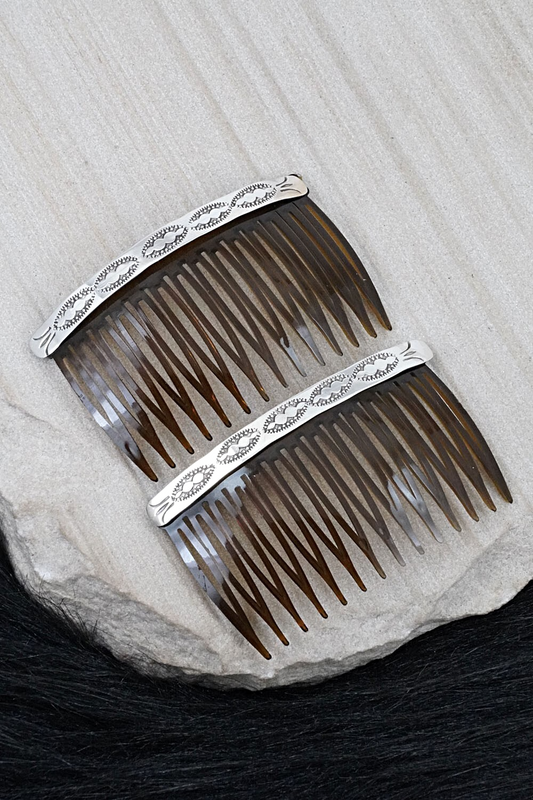 Sterling Silver Hair Combs - Bertha Begay