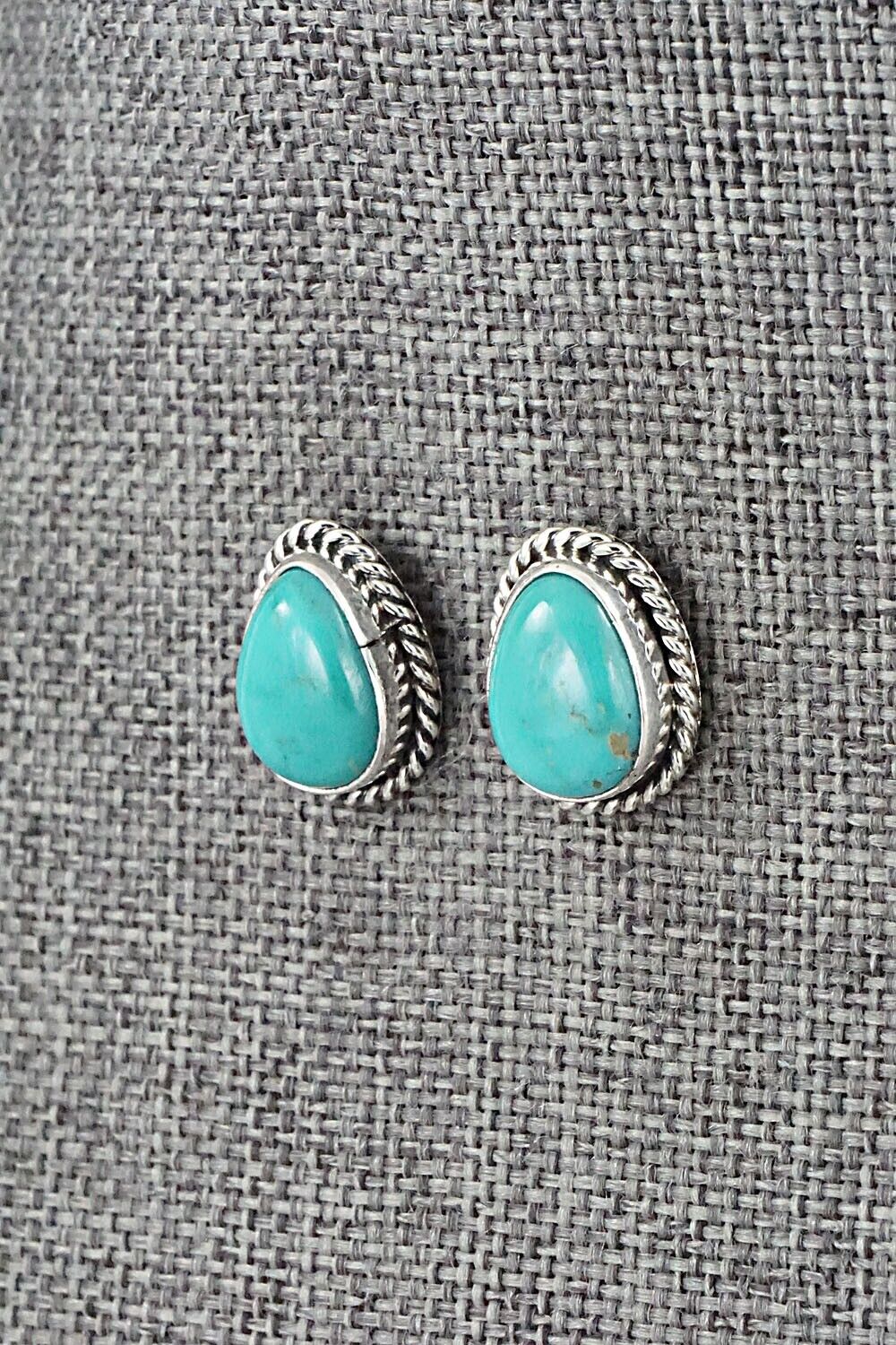 Turquoise & Sterling Silver Earrings - Marco Begaye