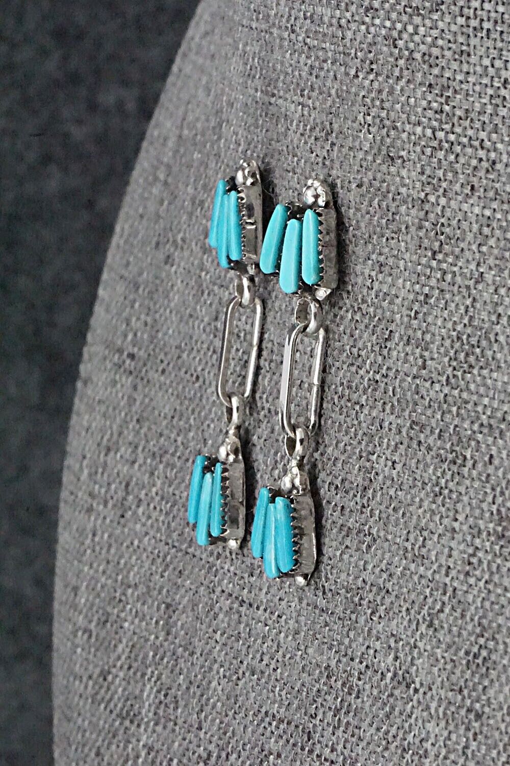 Turquoise & Sterling Silver Earrings - Carlene Hattie