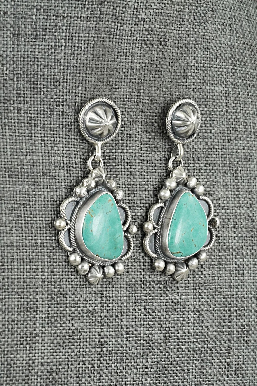 Turquoise & Sterling Silver Earrings - Darrin Livingston
