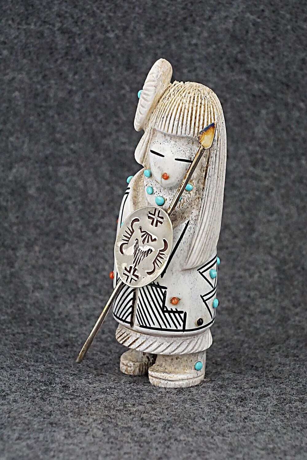 Hunter Zuni Fetish Carving - Claudia Peina