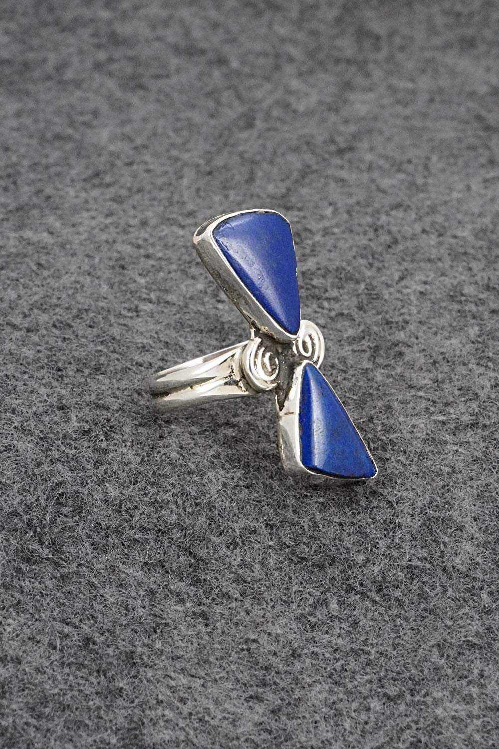 Lapis & Sterling Silver Ring - Priscilla Reeder - Size 8