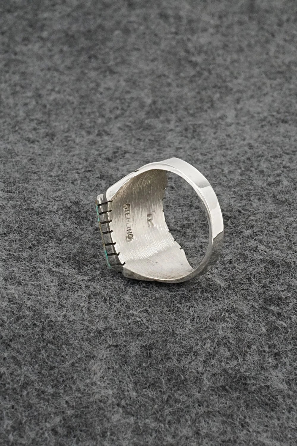 Turquoise & Sterling Silver Ring - Trevor Jack - Size 9.5