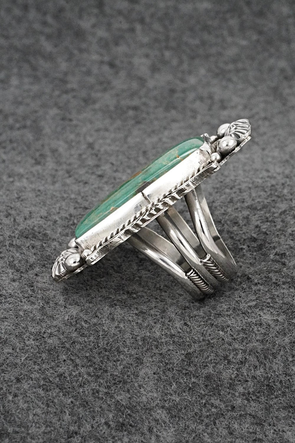 Turquoise & Sterling Silver Ring - Michael Calladitto - Size 9.5