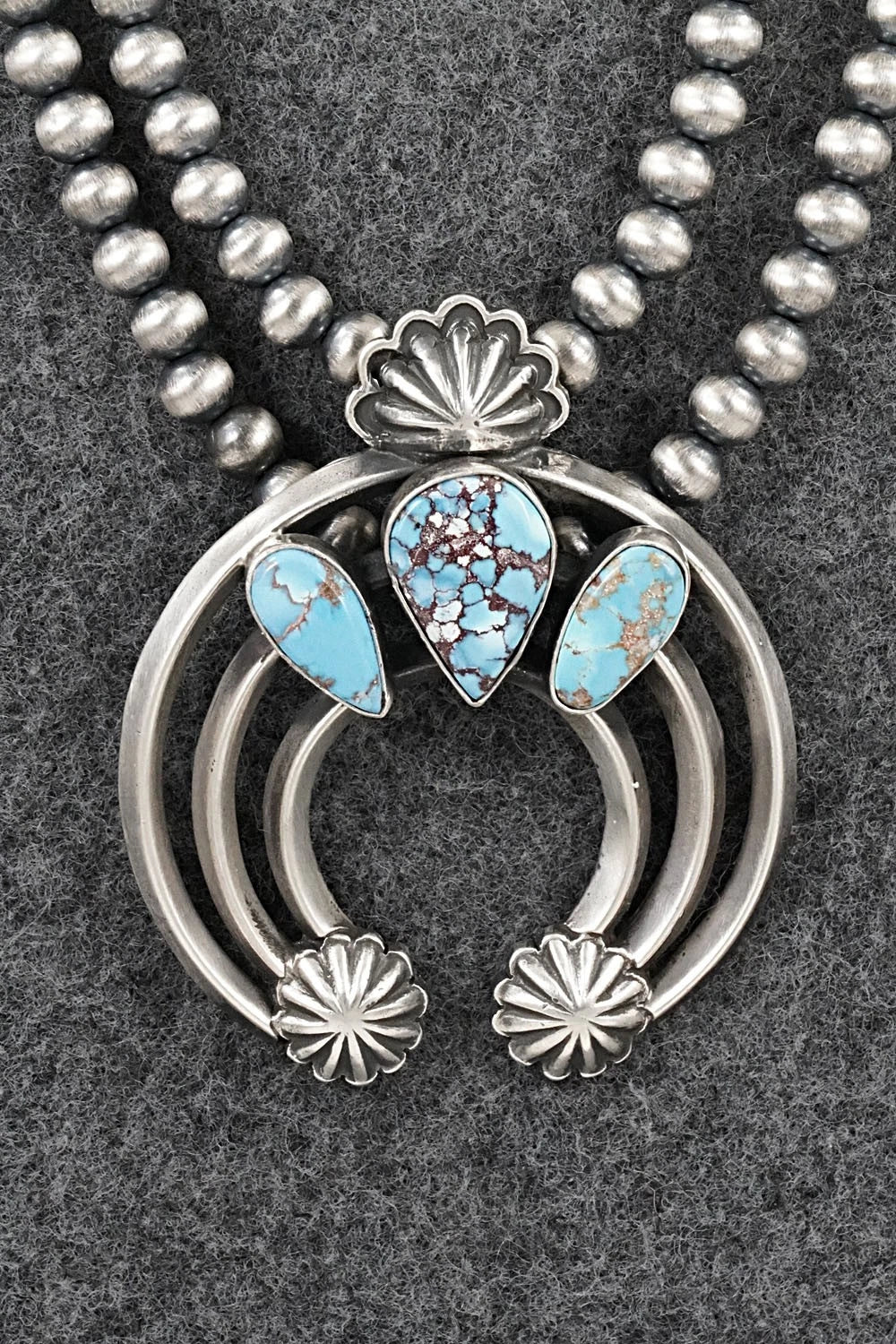 Turquoise & Sterling Silver Necklace - Davey Morgan