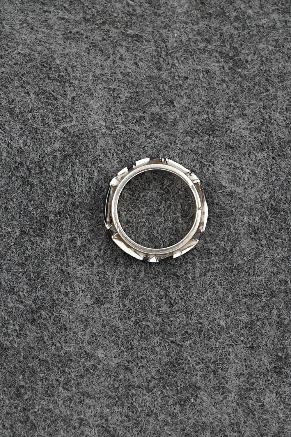 White Buffalo & Sterling Silver Ring - Terrance Panteah - Size 6