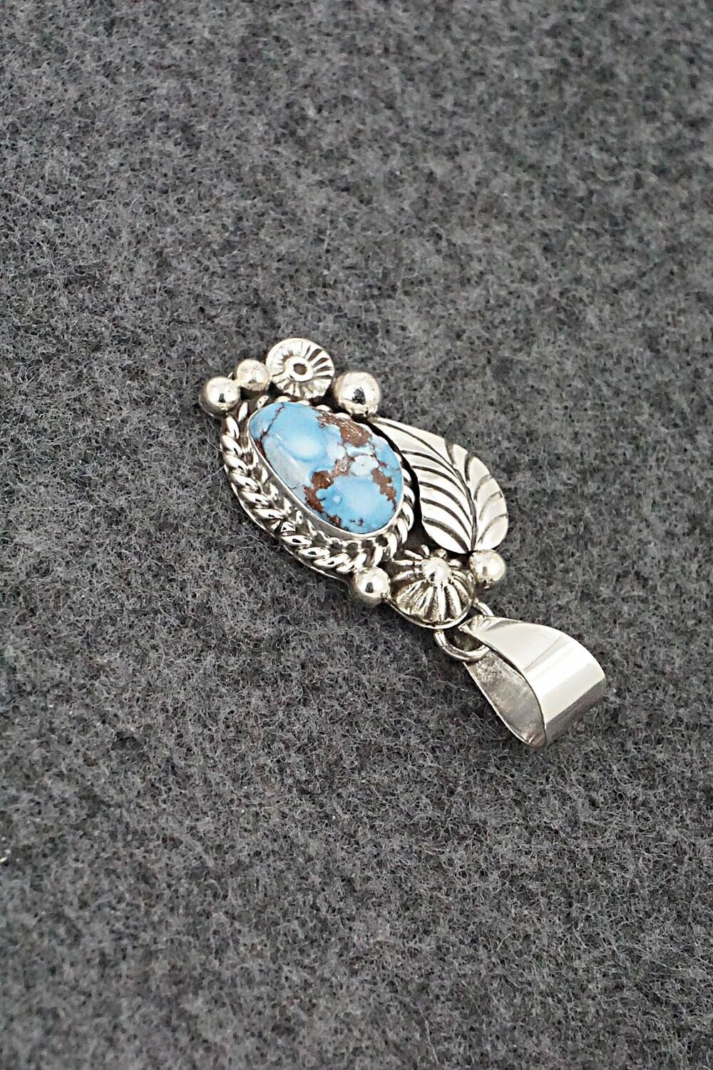 Turquoise & Sterling Silver Pendant - Ella Linkin