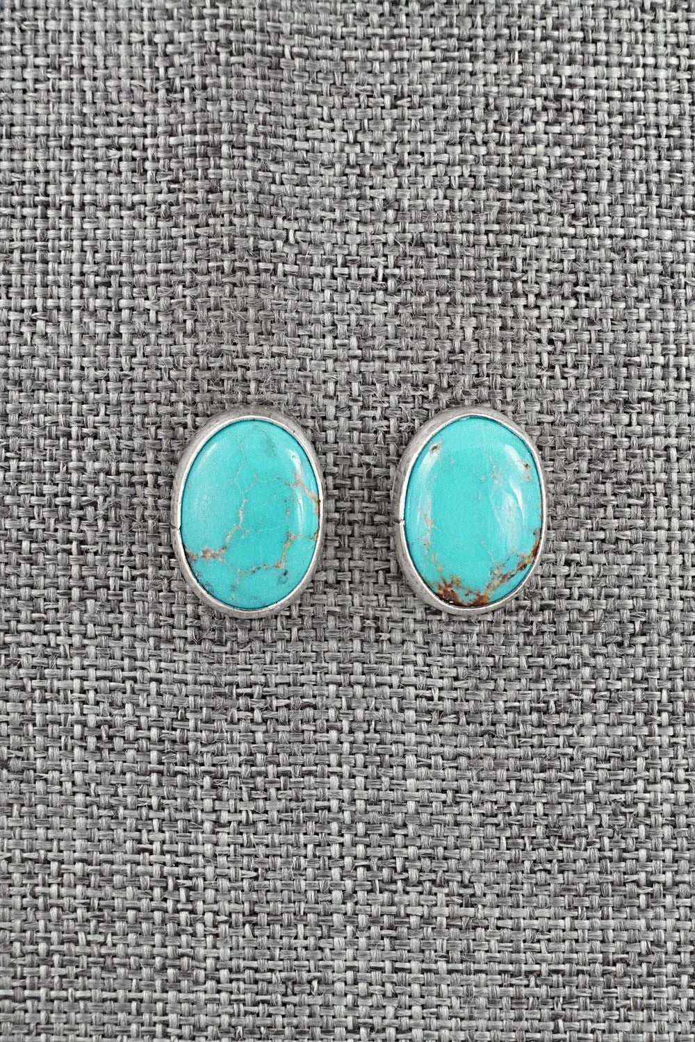Turquoise & Sterling Silver Earrings - Rosemary Saunders
