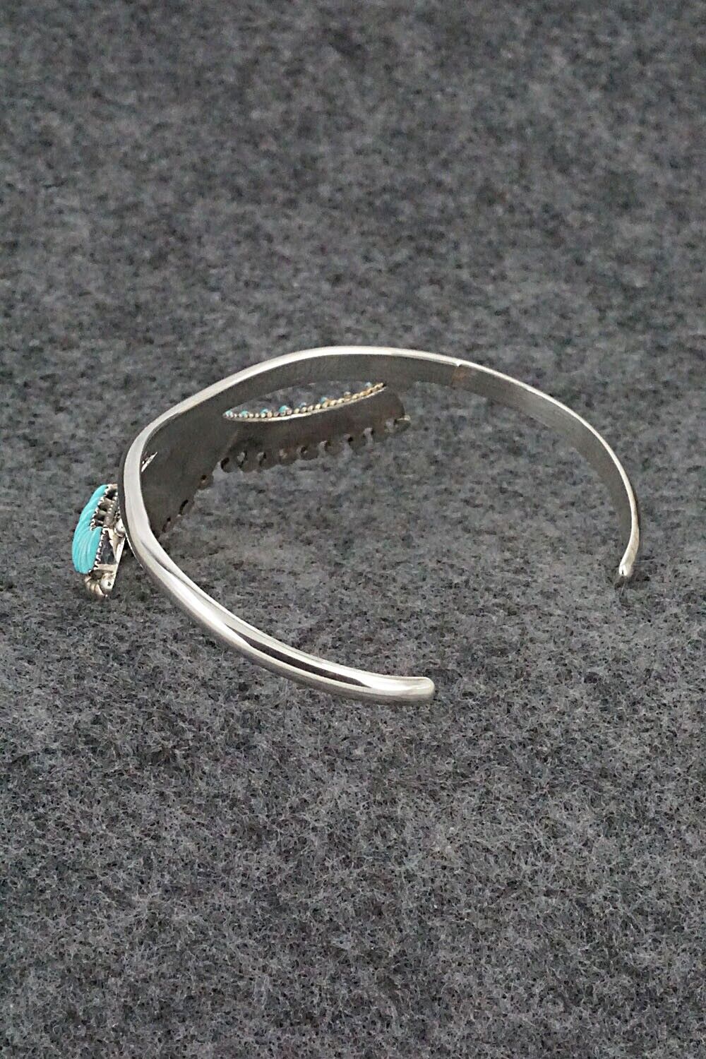 Turquoise & Sterling Silver Bracelet - Stewart Nakatewa