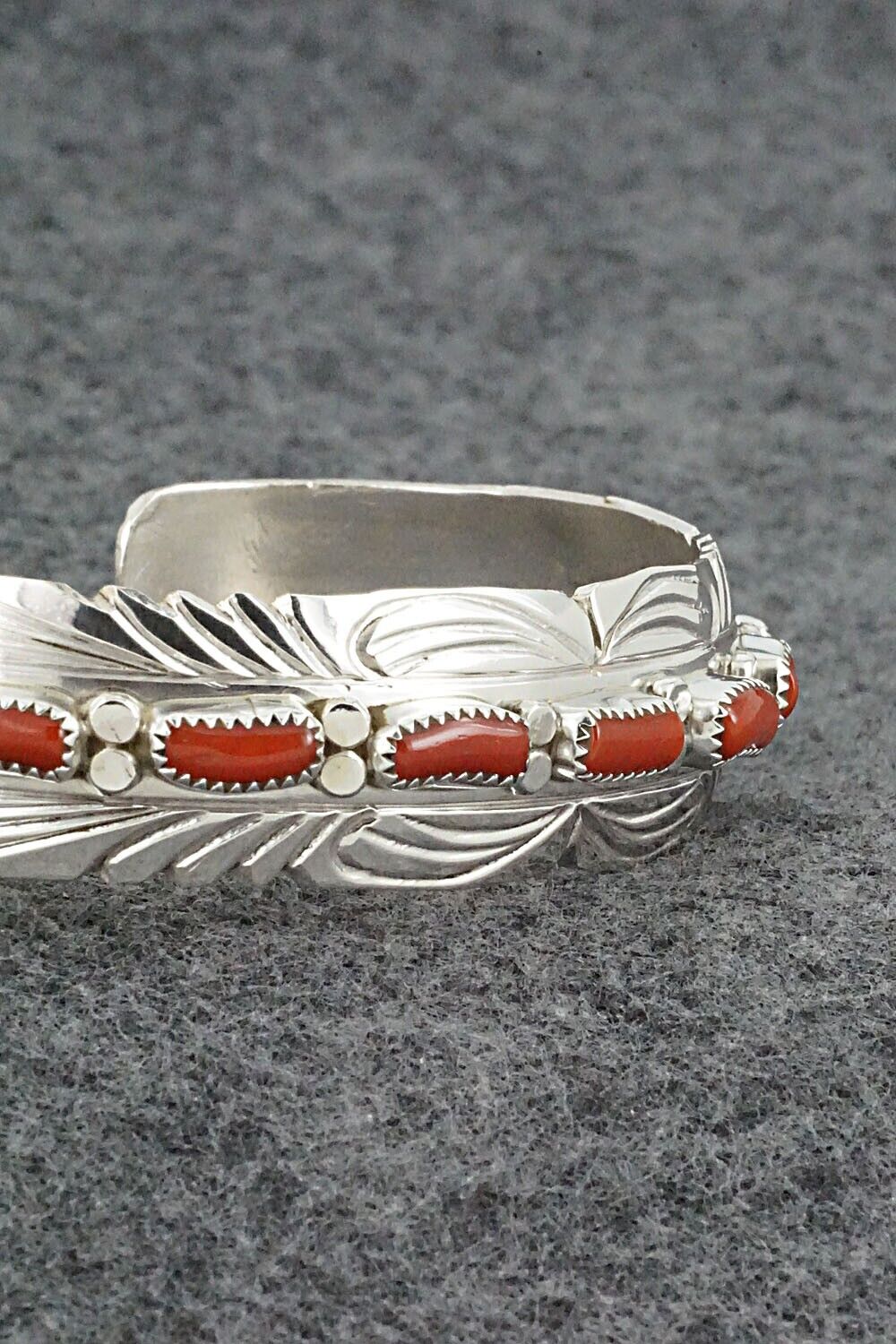 Coral & Sterling Silver Bracelet - David Segar