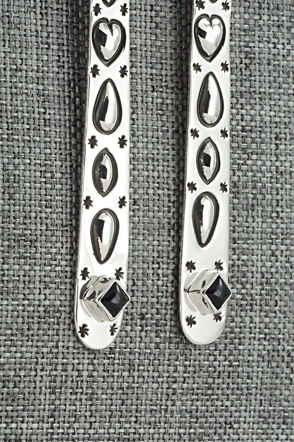Onyx & Sterling Silver Earrings - Kevin Ramone