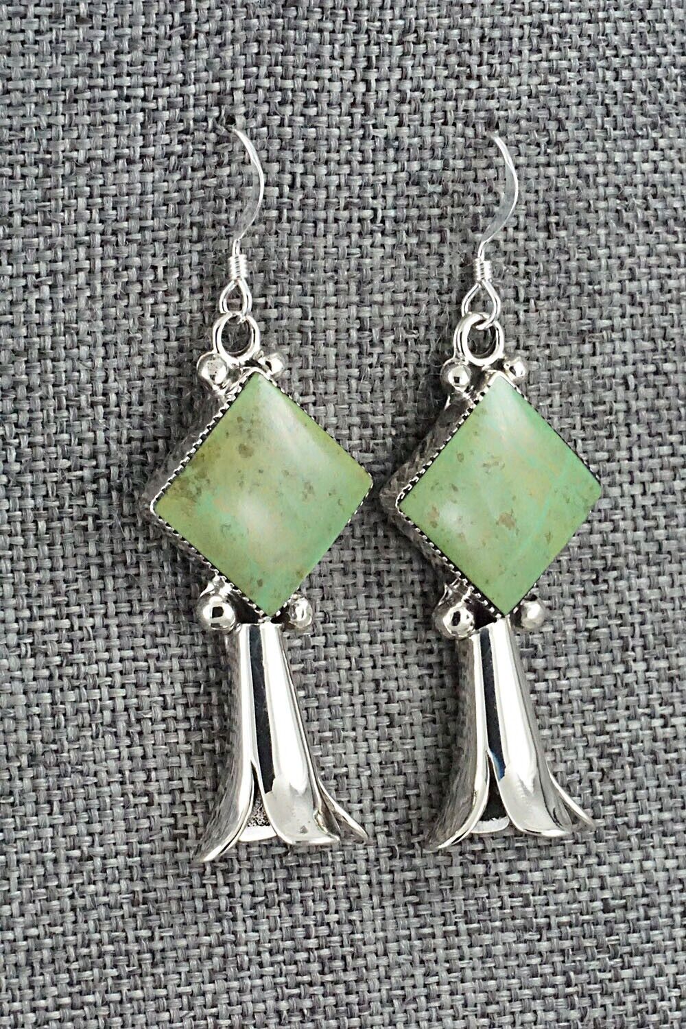 Gaspeite and Sterling Silver Earrings - Suzanna Johnson
