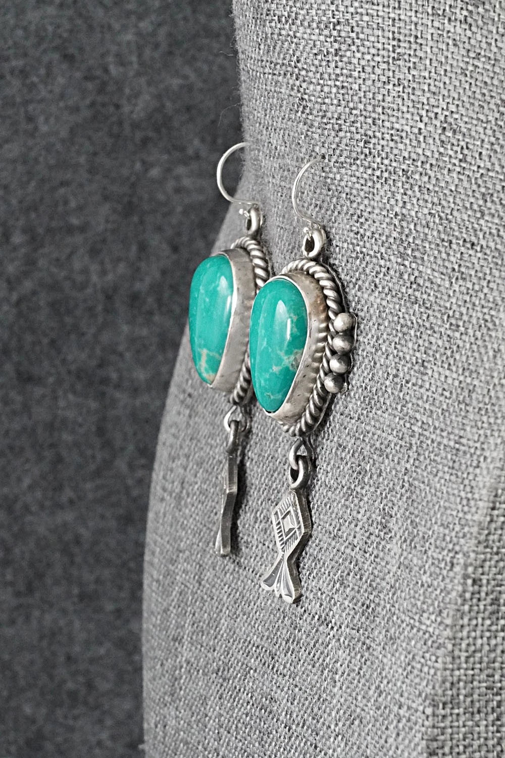 Turquoise & Sterling Silver Earrings - Michael Calladitto