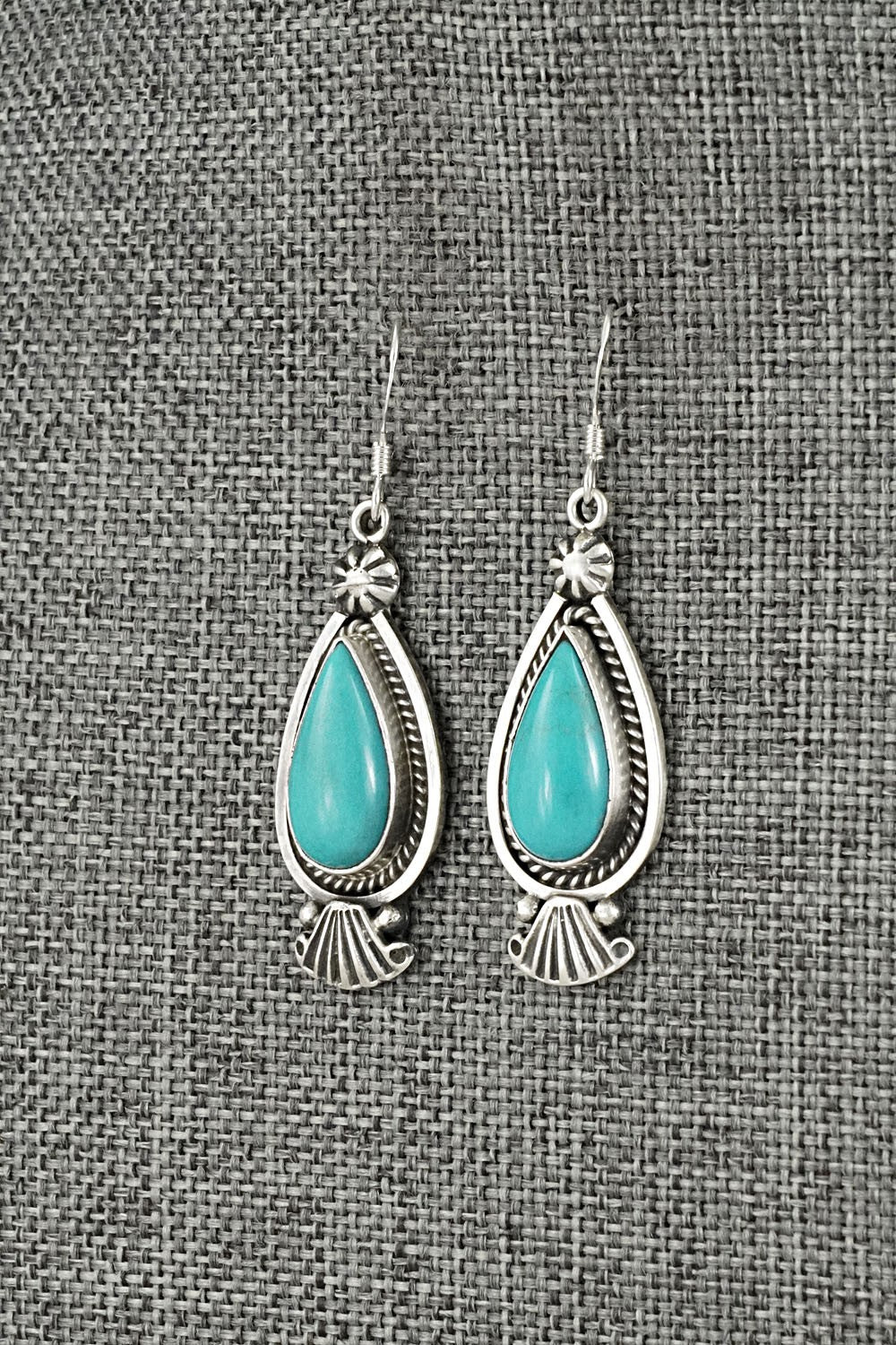Turquoise & Sterling Silver Earrings - Verley Betone