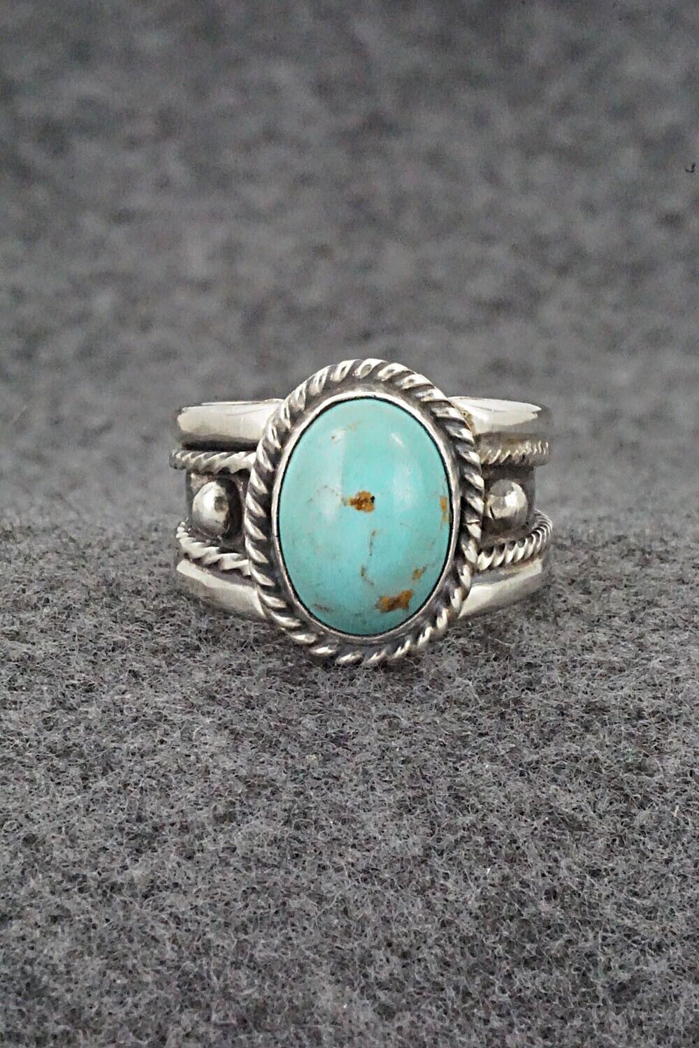 Turquoise & Sterling Silver Ring - Thomas Yazzie - Size 9