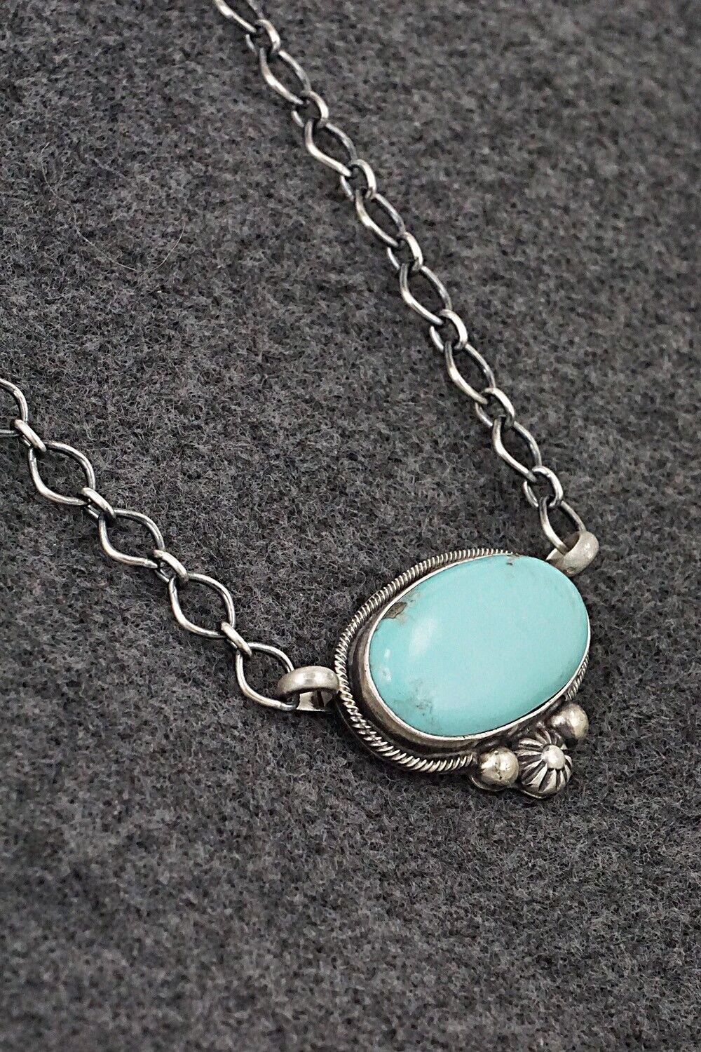 Turquoise & Sterling Silver Necklace - Kathleen Livingston